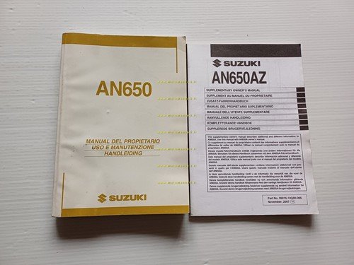 Suzuki Burgman AN 650 2003-07 manuale uso manutenzione ITALIANO originale