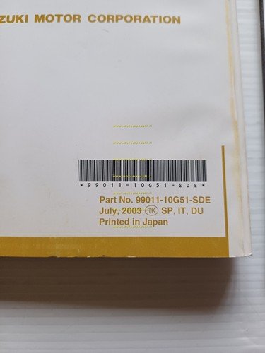 Suzuki Burgman AN 650 2003-07 manuale uso manutenzione ITALIANO originale