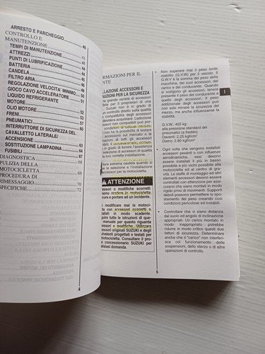 Suzuki Burgman AN 650 2003-07 manuale uso manutenzione ITALIANO originale
