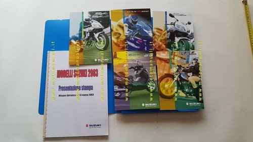 Suzuki cartella stampa presentazione modelli 2003 originale