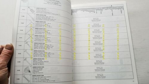 Suzuki catalogo 2003 attrezzi speciali officine originale ENGLISH SPECIAL TOOLS