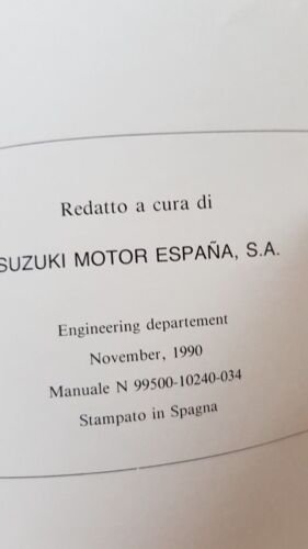SUZUKI CP 50 Scooter 1990 manuale officina originale italiano workshop …