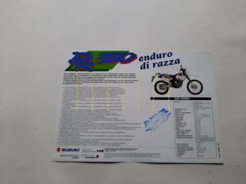 Suzuki DR 350 Enduro 1993 depliant originale ITALIANO brochure