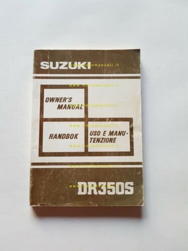 Suzuki DR 350 S Enduro 1990 manuale uso originale italiano …