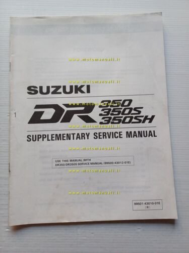Suzuki DR 350-S-SH 1993 AGGIORNAMENTO manuale officina INGLESE originale