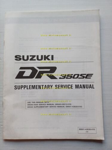 Suzuki DR 350 SE 1993 AGGIORNAMENTO manuale officina inglese originale