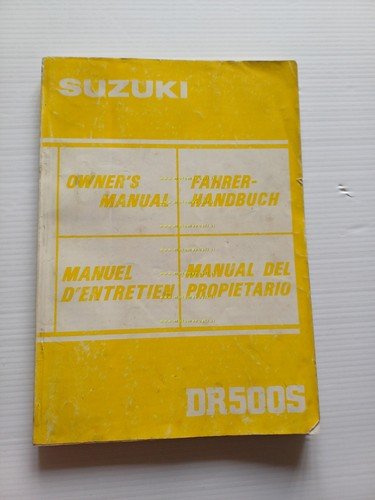 Suzuki DR 500 S 1982-83 manuale uso manutenzione libretto istruzioni …