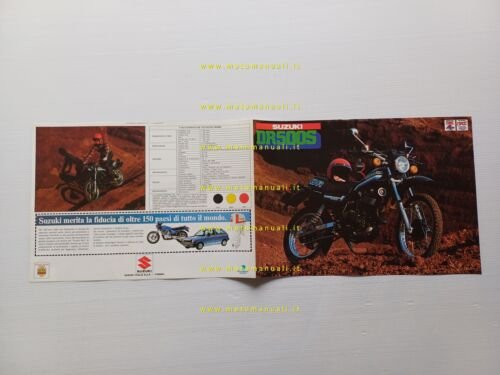 Suzuki DR 500 S 1982 enduro depliant italiano originale