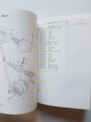 Suzuki DR 500 SD 1982 catalogo ricambi originale