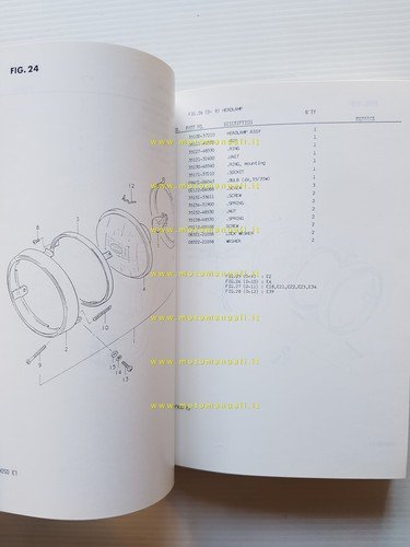 Suzuki DR 500 SD 1982 catalogo ricambi originale