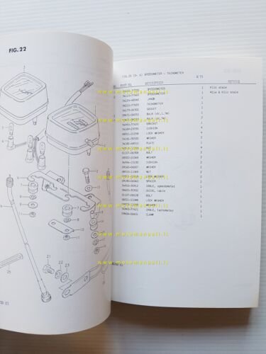 Suzuki DR 500 SD 1982 catalogo ricambi originale