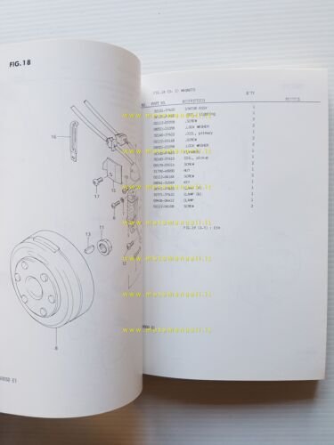 Suzuki DR 500 SD 1982 catalogo ricambi originale