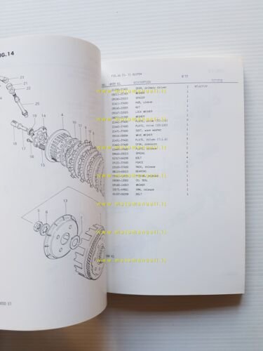 Suzuki DR 500 SD 1982 catalogo ricambi originale