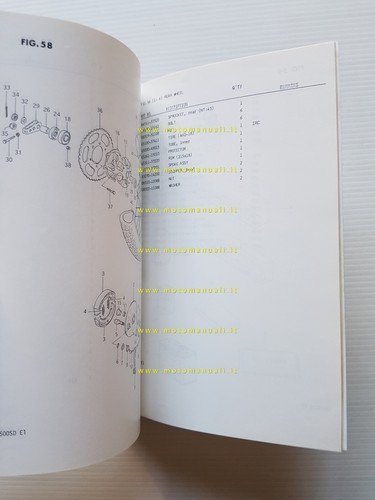 Suzuki DR 500 SD 1982 catalogo ricambi originale