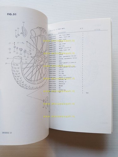 Suzuki DR 500 SD 1982 catalogo ricambi originale