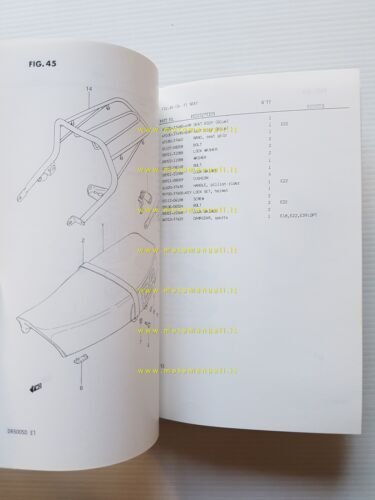 Suzuki DR 500 SD 1982 catalogo ricambi originale
