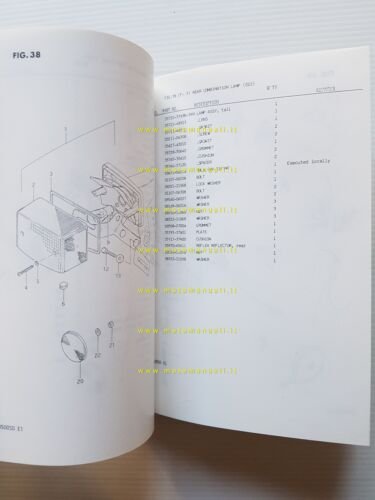 Suzuki DR 500 SD 1982 catalogo ricambi originale