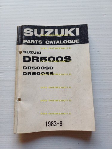 SUZUKI DR 500 SD-SE 1983 enduro catalogo ricambi originale spare …