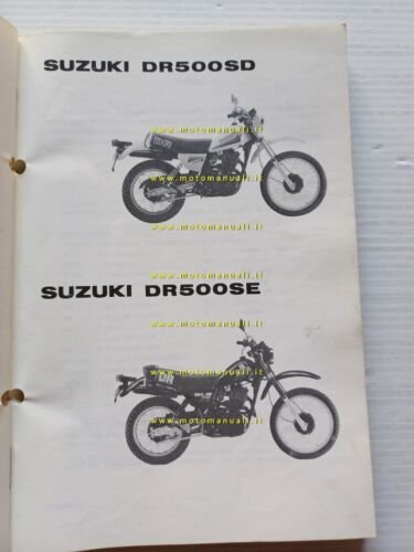 SUZUKI DR 500 SD-SE 1983 enduro catalogo ricambi originale spare …