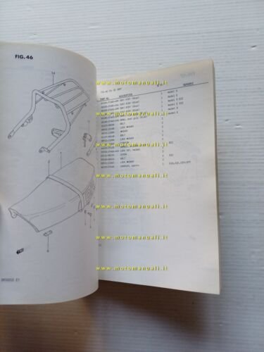 SUZUKI DR 500 SD-SE 1983 enduro catalogo ricambi originale spare …