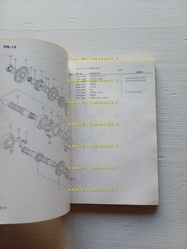 SUZUKI DR 500 SD-SE 1983 enduro catalogo ricambi originale spare …