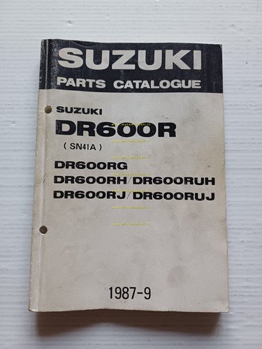 Suzuki DR 600 R RH-RJ 1987-88 catalogo ricambi originale