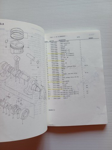 Suzuki DR 600 R RH-RJ 1987-88 catalogo ricambi originale