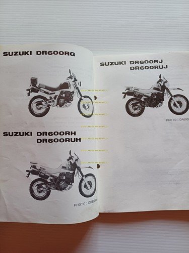 Suzuki DR 600 R RH-RJ 1987-88 catalogo ricambi originale