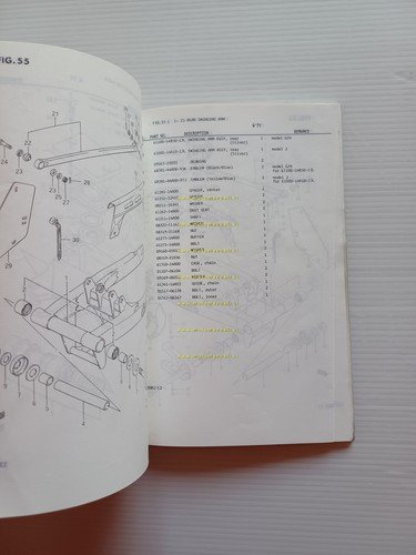 Suzuki DR 600 R RH-RJ 1987-88 catalogo ricambi originale