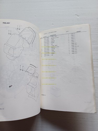 Suzuki DR 600 R RH-RJ 1987-88 catalogo ricambi originale
