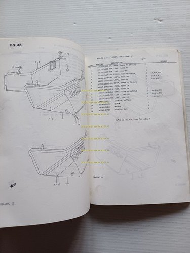 Suzuki DR 600 R RH-RJ 1987-88 catalogo ricambi originale