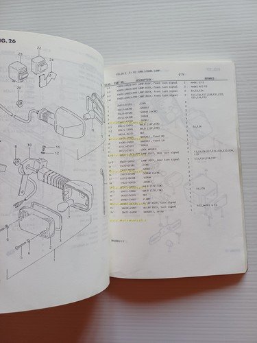 Suzuki DR 600 R RH-RJ 1987-88 catalogo ricambi originale