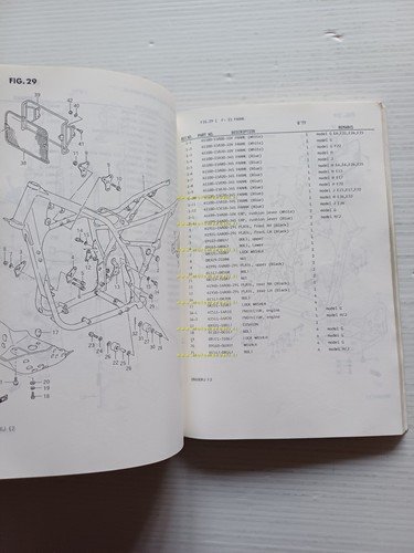 Suzuki DR 600 R RH-RJ 1987-88 catalogo ricambi originale