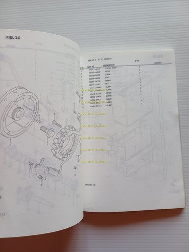 Suzuki DR 600 R RH-RJ 1987-88 catalogo ricambi originale