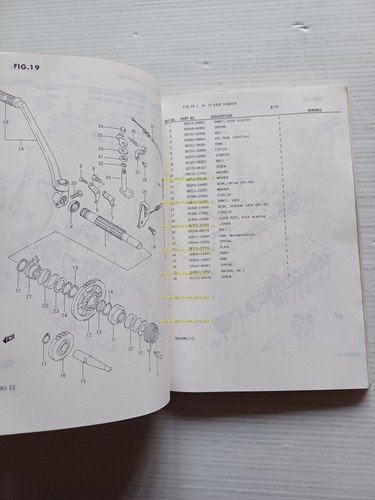 Suzuki DR 600 R RH-RJ 1987-88 catalogo ricambi originale