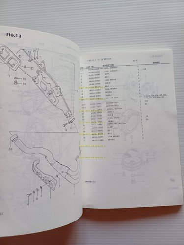 Suzuki DR 600 R RH-RJ 1987-88 catalogo ricambi originale