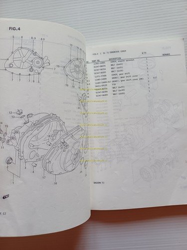 Suzuki DR 600 R RH-RJ-RK 1988-89 catalogo ricambi originale