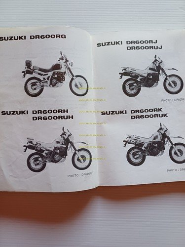 Suzuki DR 600 R RH-RJ-RK 1988-89 catalogo ricambi originale