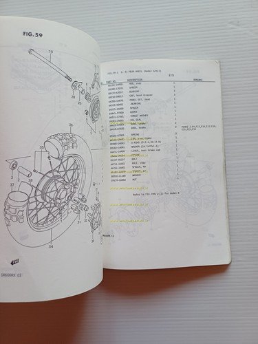 Suzuki DR 600 R RH-RJ-RK 1988-89 catalogo ricambi originale