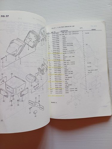 Suzuki DR 600 R RH-RJ-RK 1988-89 catalogo ricambi originale