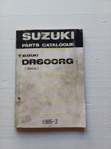 SUZUKI DR 600 RG 1986 enduro catalogo ricambi originale spare …