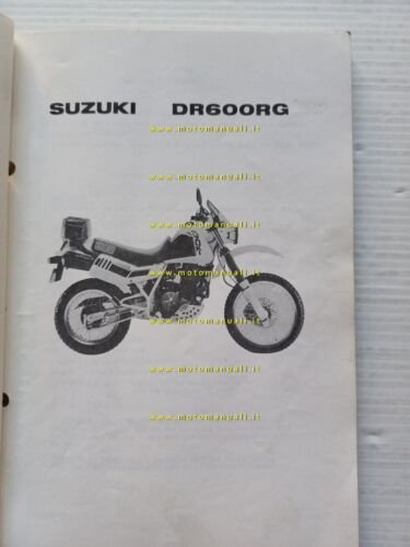 SUZUKI DR 600 RG 1986 enduro catalogo ricambi originale spare …