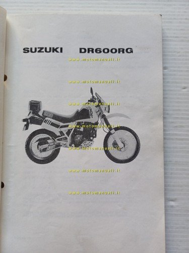 SUZUKI DR 600 RG 1986 enduro catalogo ricambi originale spare …