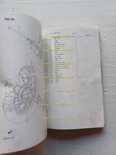 SUZUKI DR 600 RG 1986 enduro catalogo ricambi originale spare …