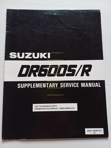 Suzuki DR 600 S - R 1988 AGGIORNAMENTO manuale officina …