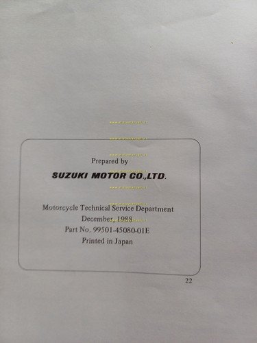 Suzuki DR 600 S - R 1988 AGGIORNAMENTO manuale officina …