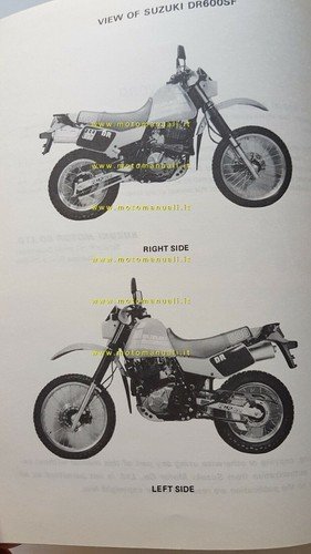 SUZUKI DR 600 S 1984 manuale officina INGLESE originale workshop …