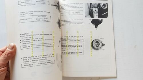 SUZUKI DR 600 S 1984 manuale officina INGLESE originale workshop …