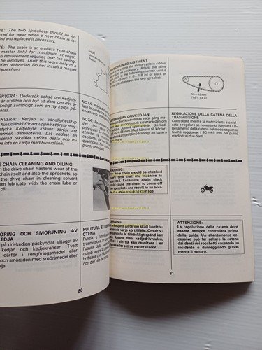 SUZUKI DR 600 S 1984 manuale uso manutenzione ITALIANO originale