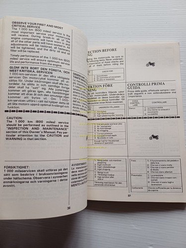 SUZUKI DR 600 S 1984 manuale uso manutenzione ITALIANO originale